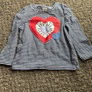 *5 for $10* Old Navy Kids Long Sleeve Shirt - Navy and Red Heart